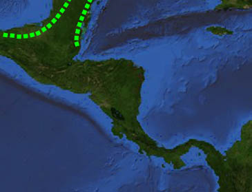 Carte Amerique centrale